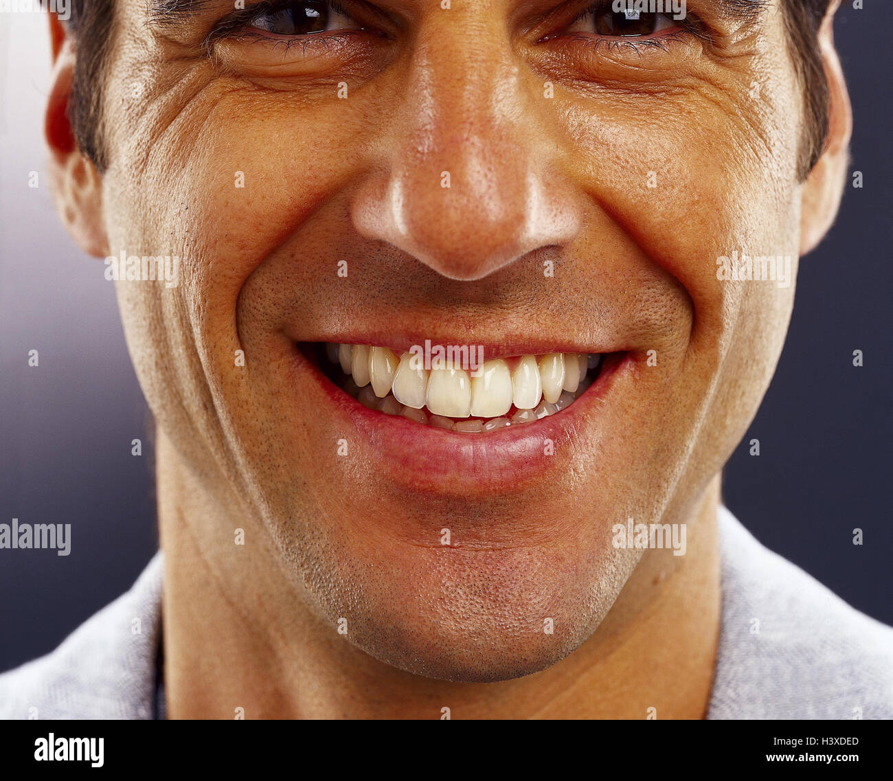 Man, laugh young, look, detail, Men, mouth, lips, cogs, laughter lines