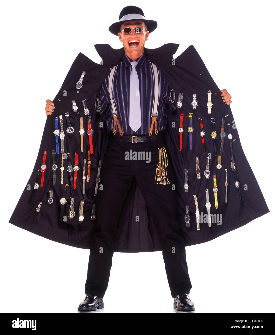 Fences, casing, clocks, offer, professions, studio, copy space, receiving of stolen goods