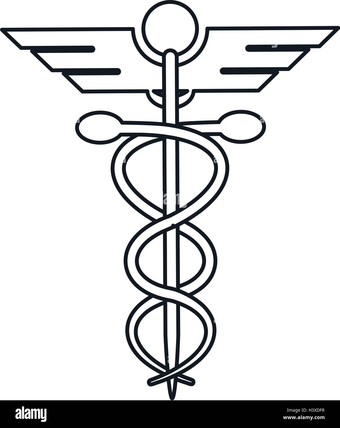 Isolated caduceus and medical care design Stock Vector Image &amp; Art - Alamy