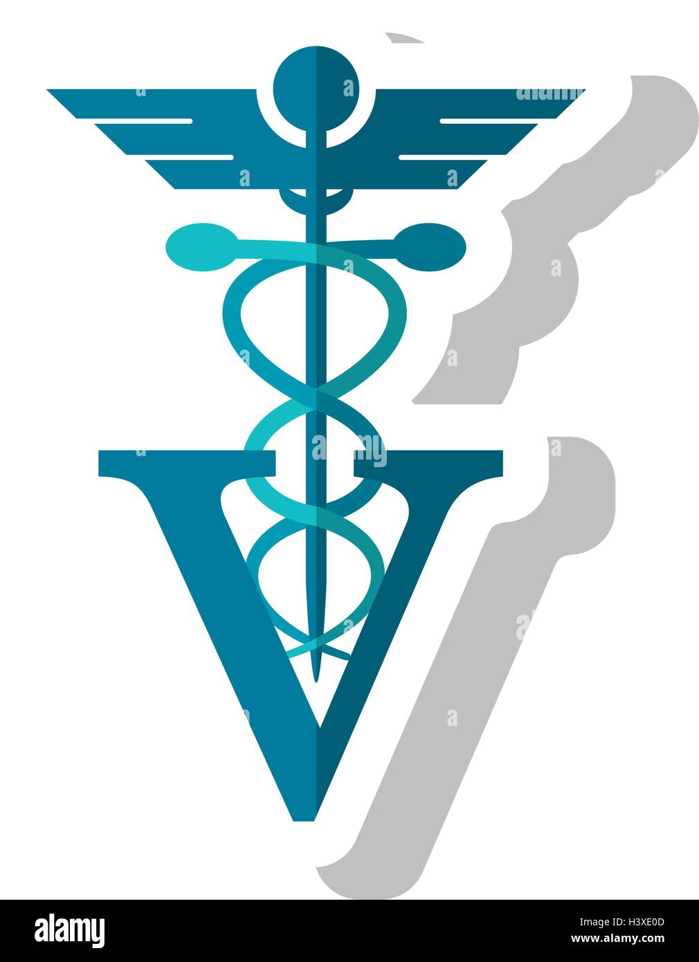 Isolated caduceus and vet design Stock Vector Image & Art - Alamy