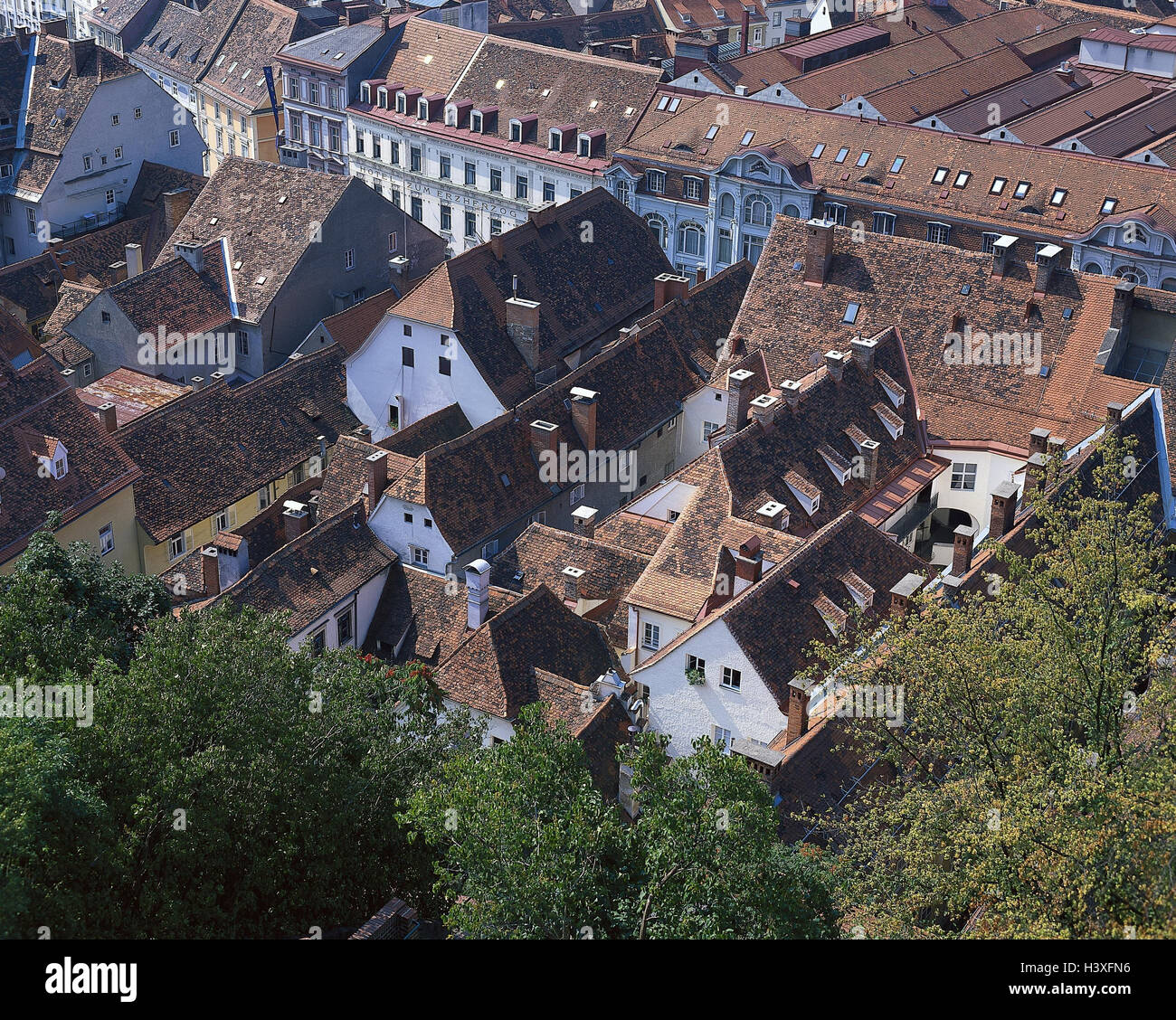 Austria, Styria, Graz, town view, outside, town, view, local view ...