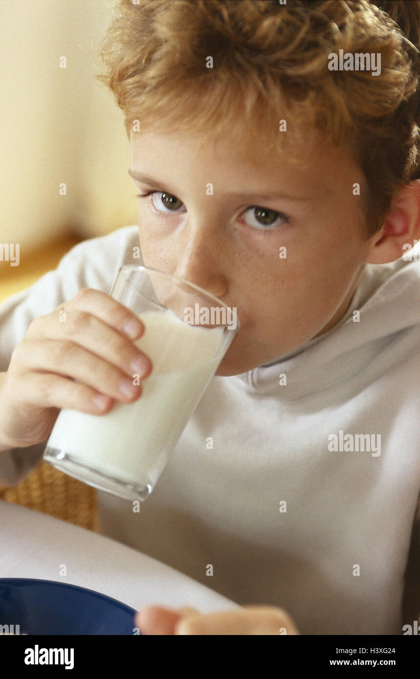 Boy, milk, drink, child, glass, lacteal glass, nutrition, drink, healthy, course, thirst