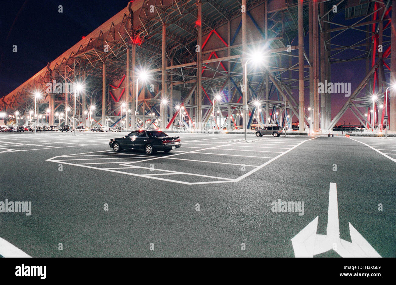 Japan, Tokyo, hallsski attachment "Ski cathedrals", Great parking lot, Night Tokyo, leisure