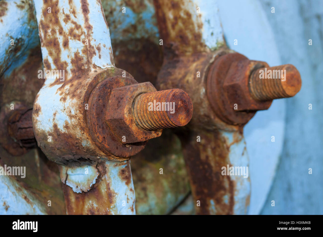 industrial steel cover plate with corroded bolts Stock Photo Alamy