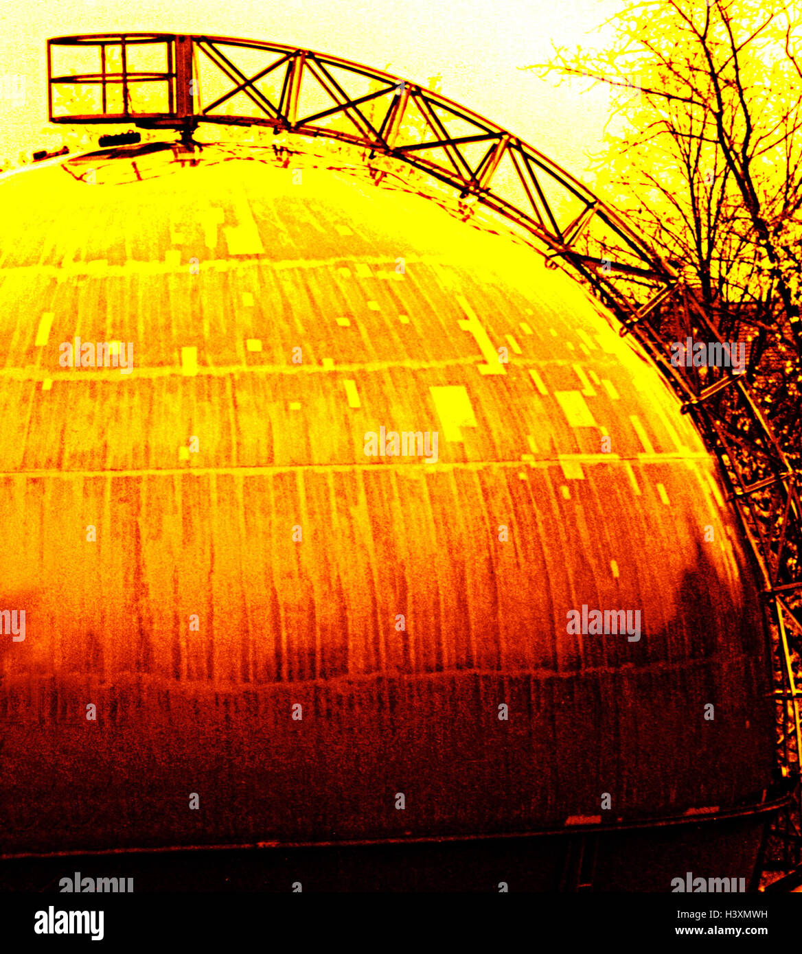 Gas tank, solarization, energy, stock tank, tank, dome form, gas, gas