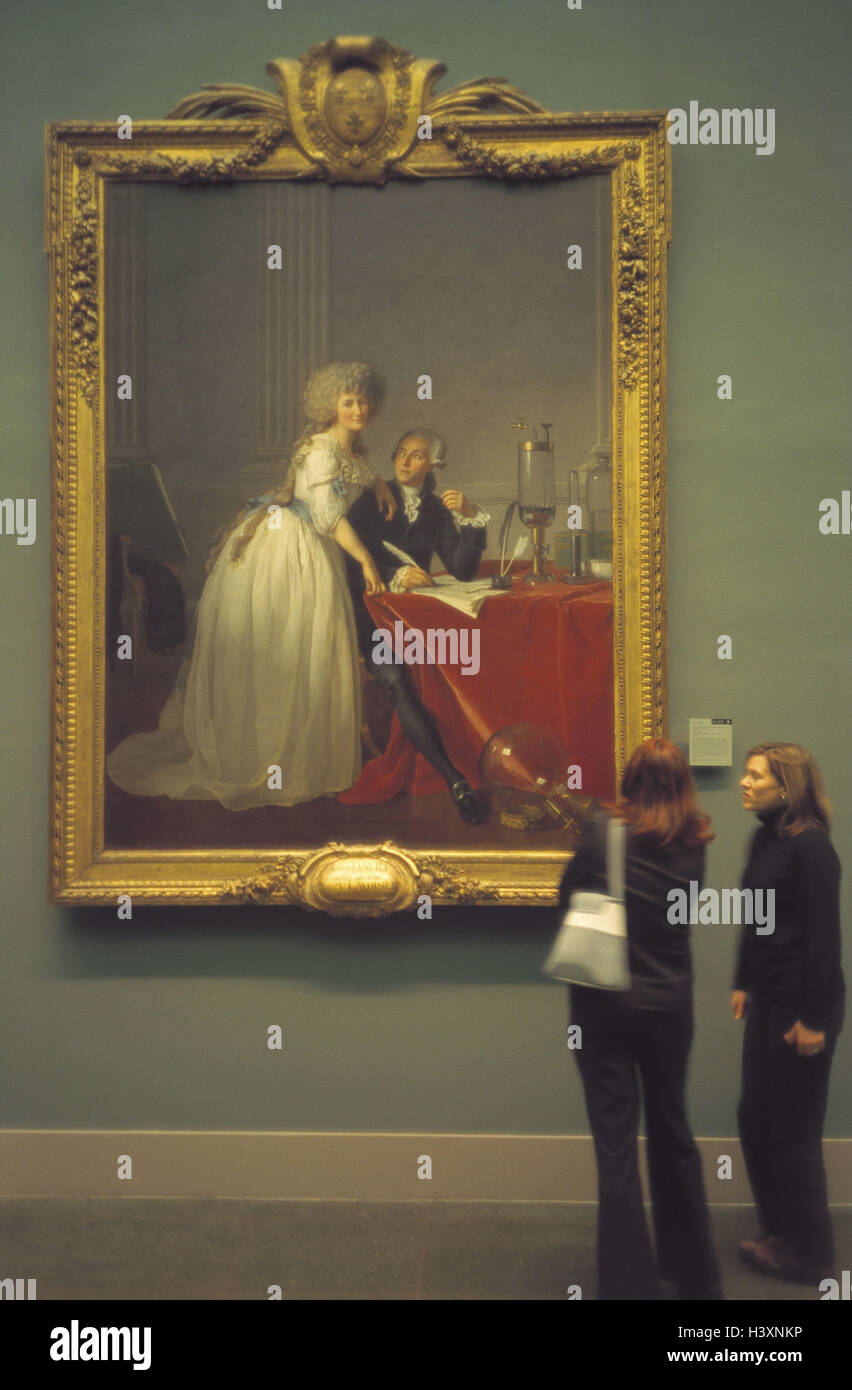 The USA, New York Metropolitan museum, kind, painting, AntoineLaurent, Marie Lavoisier, painter