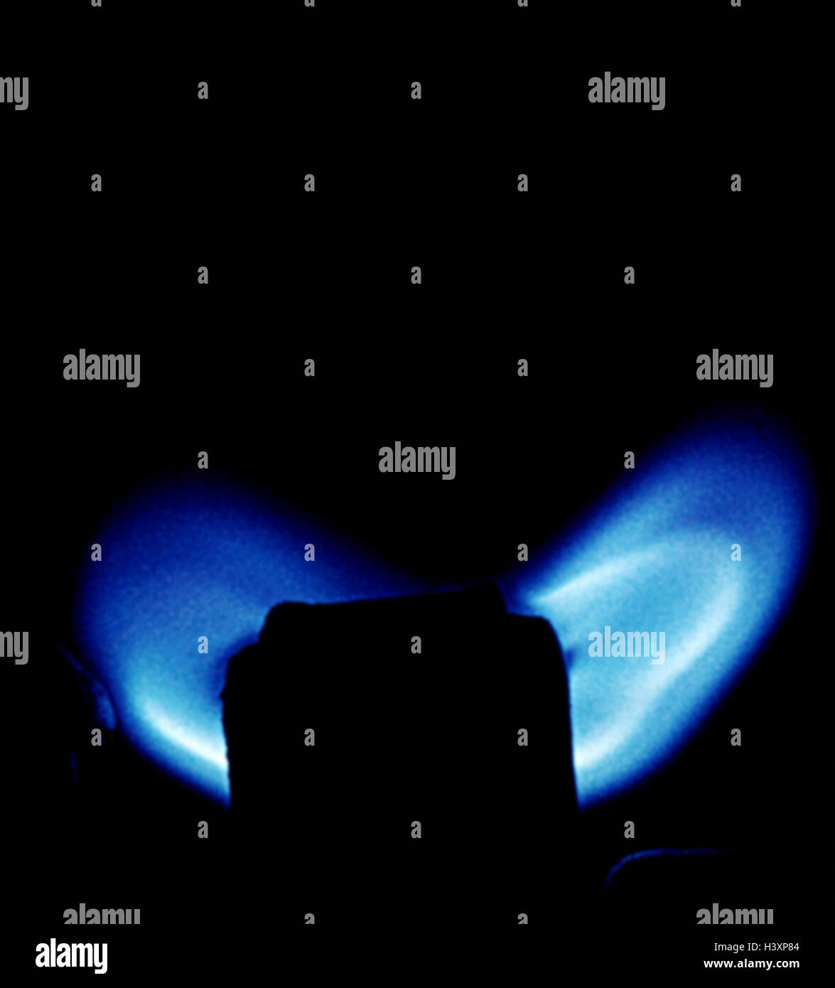 Gas range, gas flame, close up, manipulated, energy, gas, natural gas, flame, flames, blue, heat