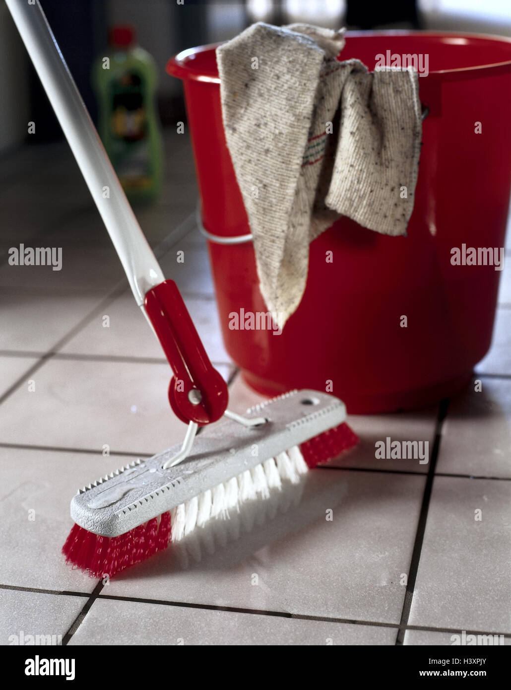 Floor Brush Cleaning stock image. Image of tile, washing - 31399683
