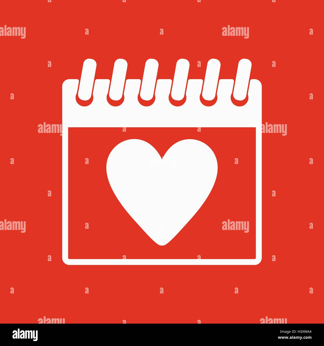 The calendar icon. Valentines day symbol Stock Vector Image & Art - Alamy