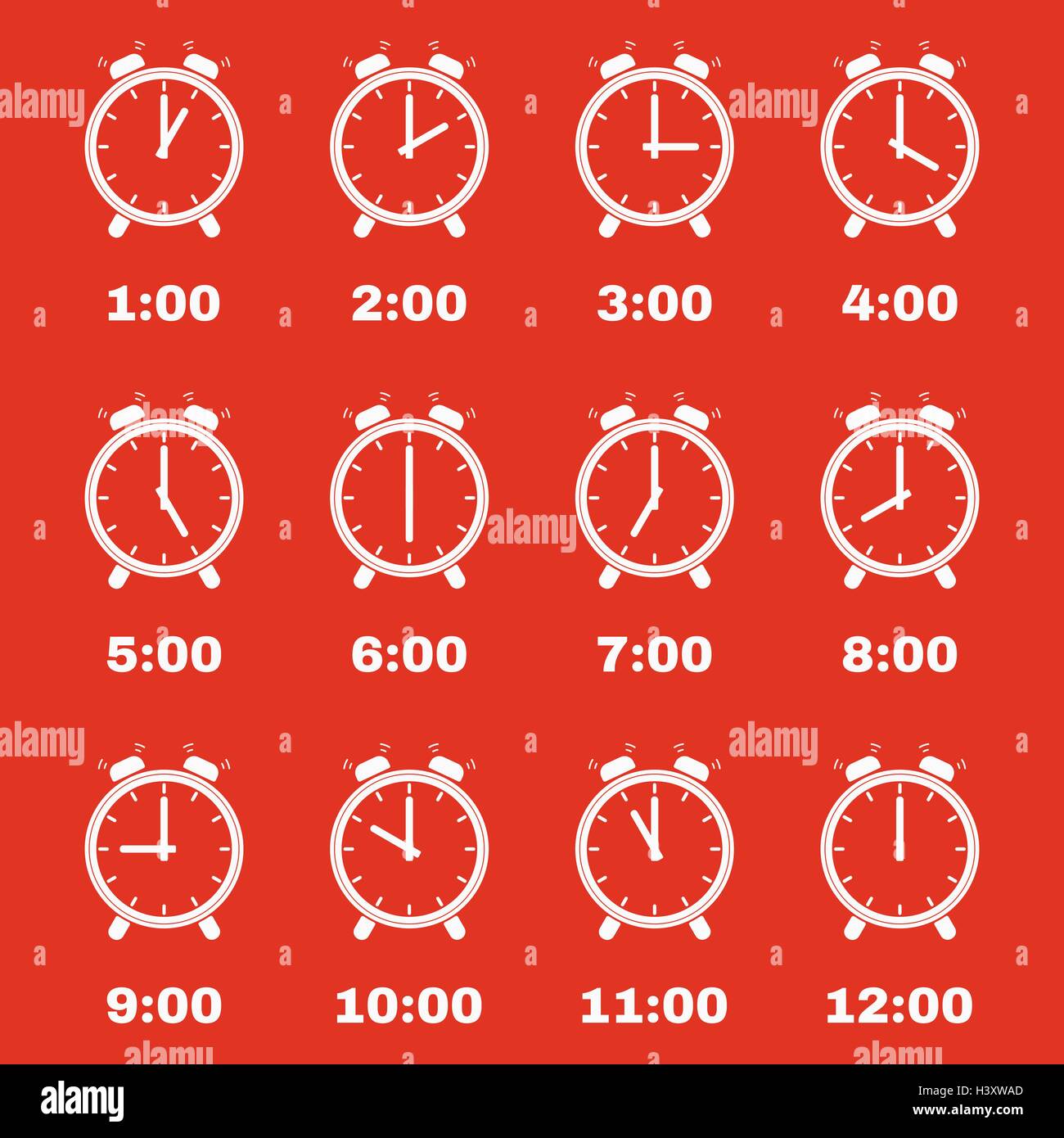 The Alarm Clock icon. alarm clock symbol. Set Stock Vector Image & Art