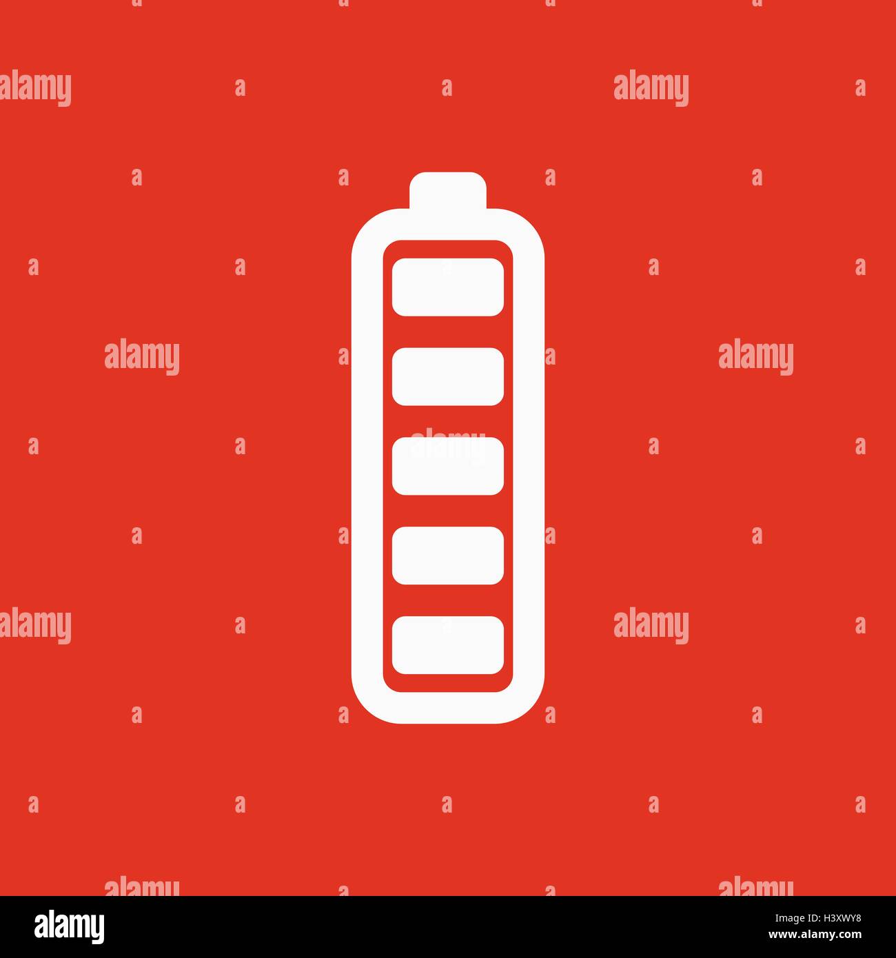 The battery icon. Accumulator symbol. Flat Stock Vector