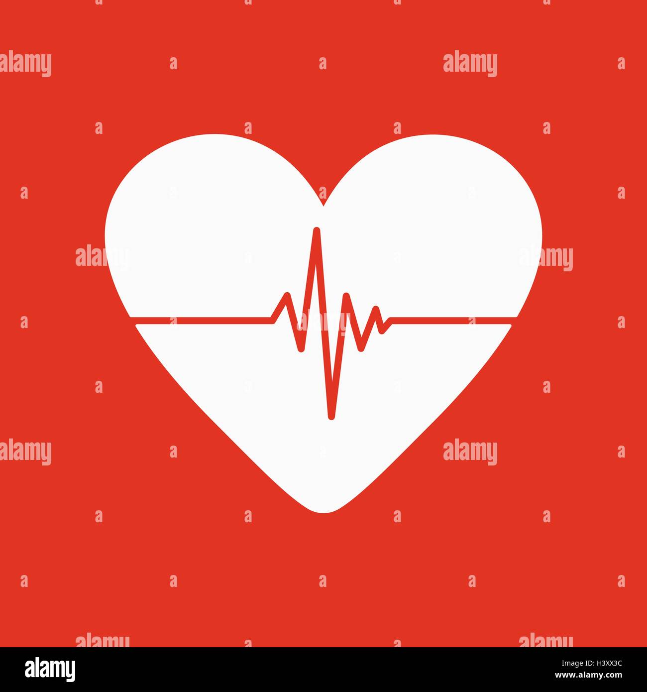 The heart and cardiogram icon Stock Vector Image & Art - Alamy
