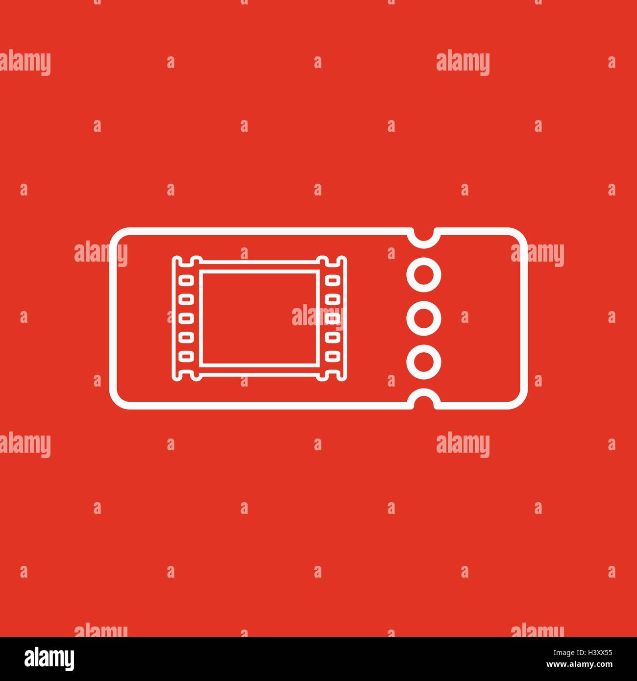 The blank cinema ticket icon Stock Vector Image & Art - Alamy