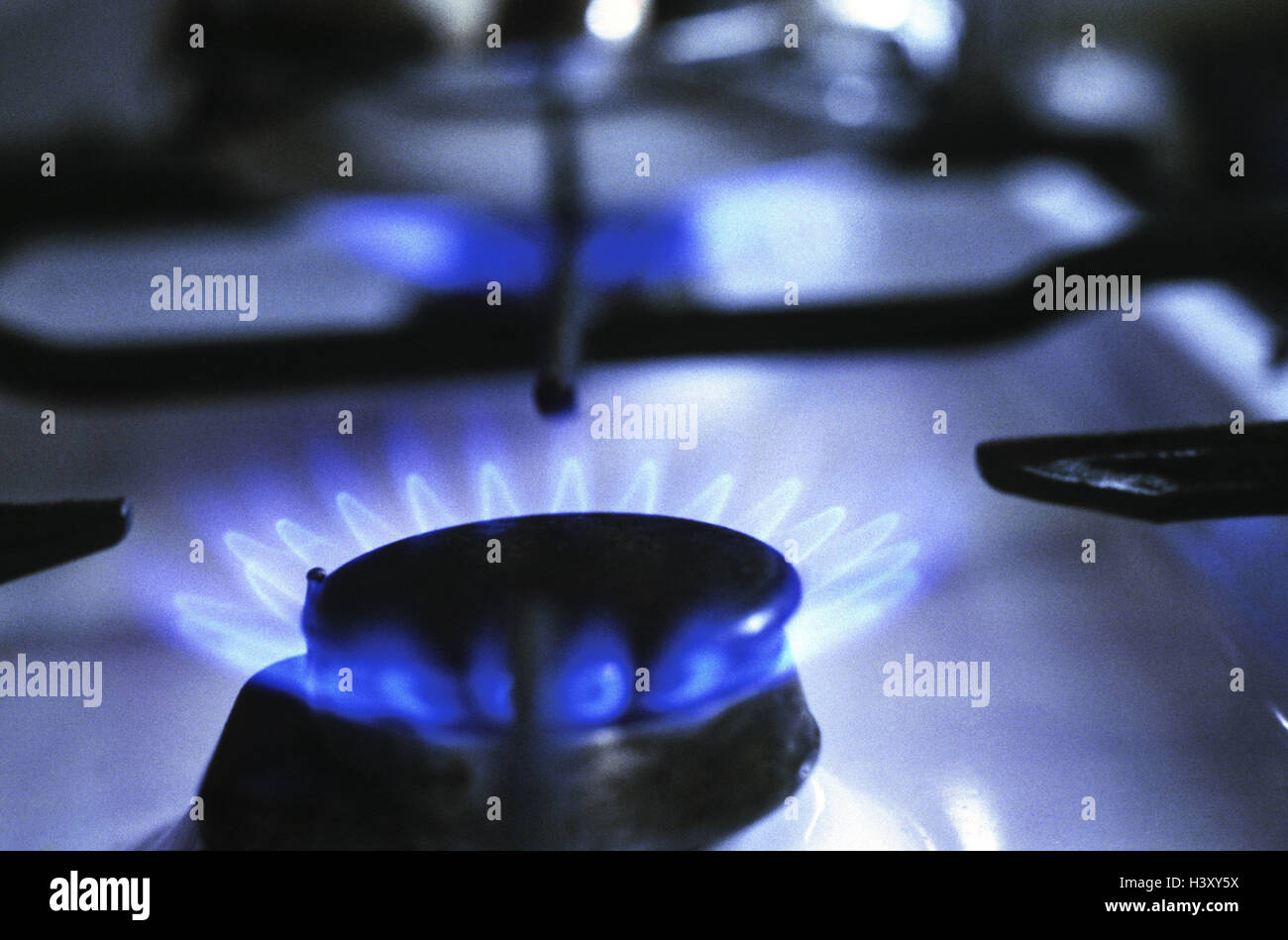 Focus, gas flame, close up, cooking, gas range, flame, flames, flame
