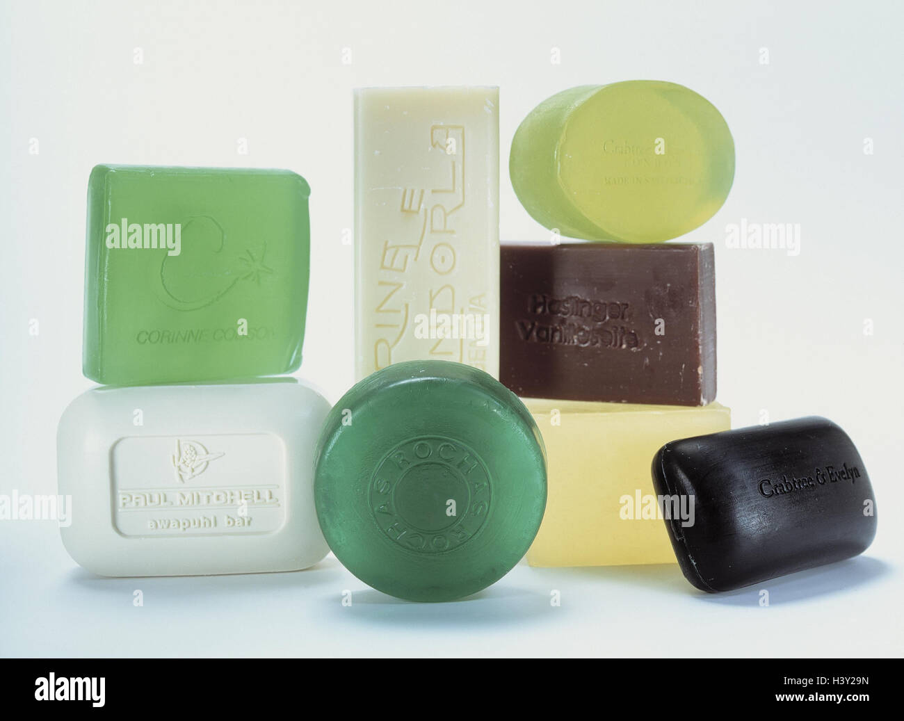 Soaps, colours, forms, passed away cosmetics, cosmetics article, soap