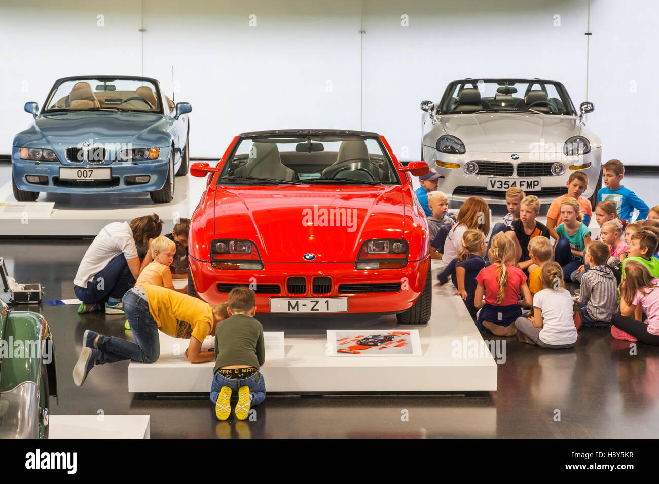 Germany Bavaria Munich Bmw Museum Display Of Historic Bmw Vehicles