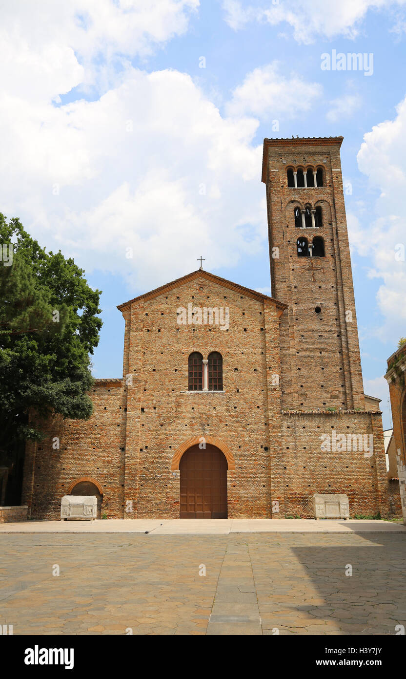 Ancient basilica dedicated to Saint Francis of Assisi in the city of Ravenna in Italy Stock Photo