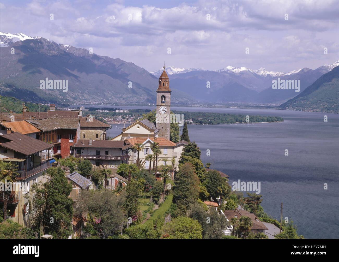 Switzerland Ticino Ronco Sopra Ascona Local View Lago Maggiore Stock Photo Alamy