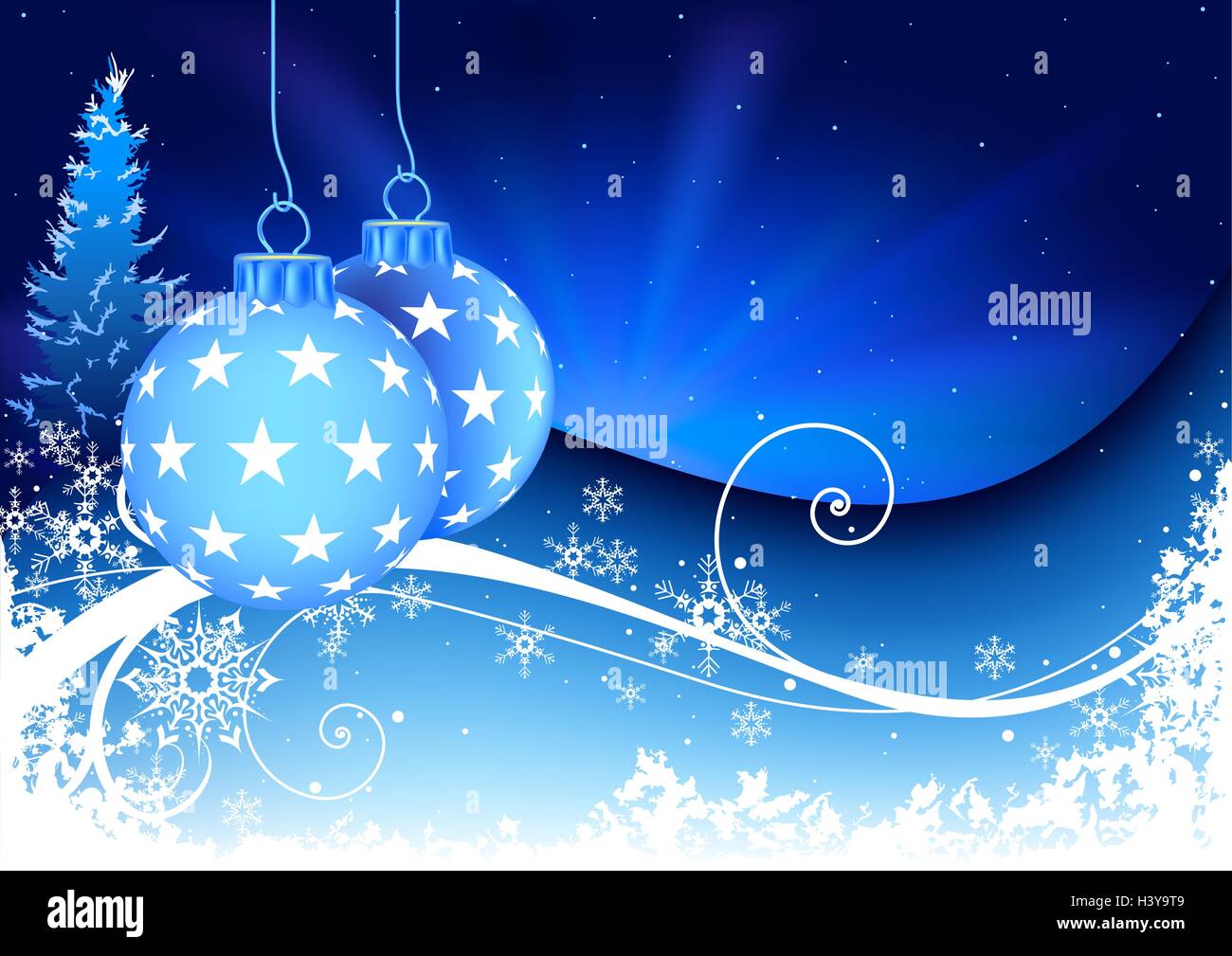 Blue Christmas Background Stock Vector Image & Art - Alamy