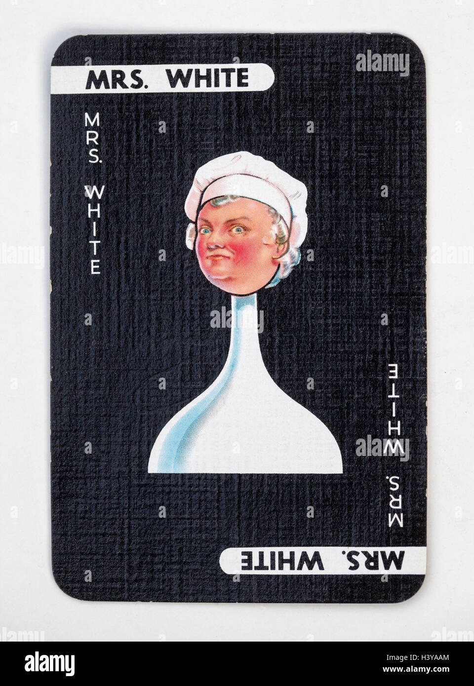 Vintage Mrs White Cluedo Playing Card Stock Photo