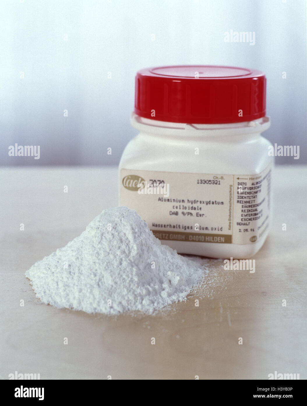 Vessel, aluminium oxide, watercontaining, powder, medicine