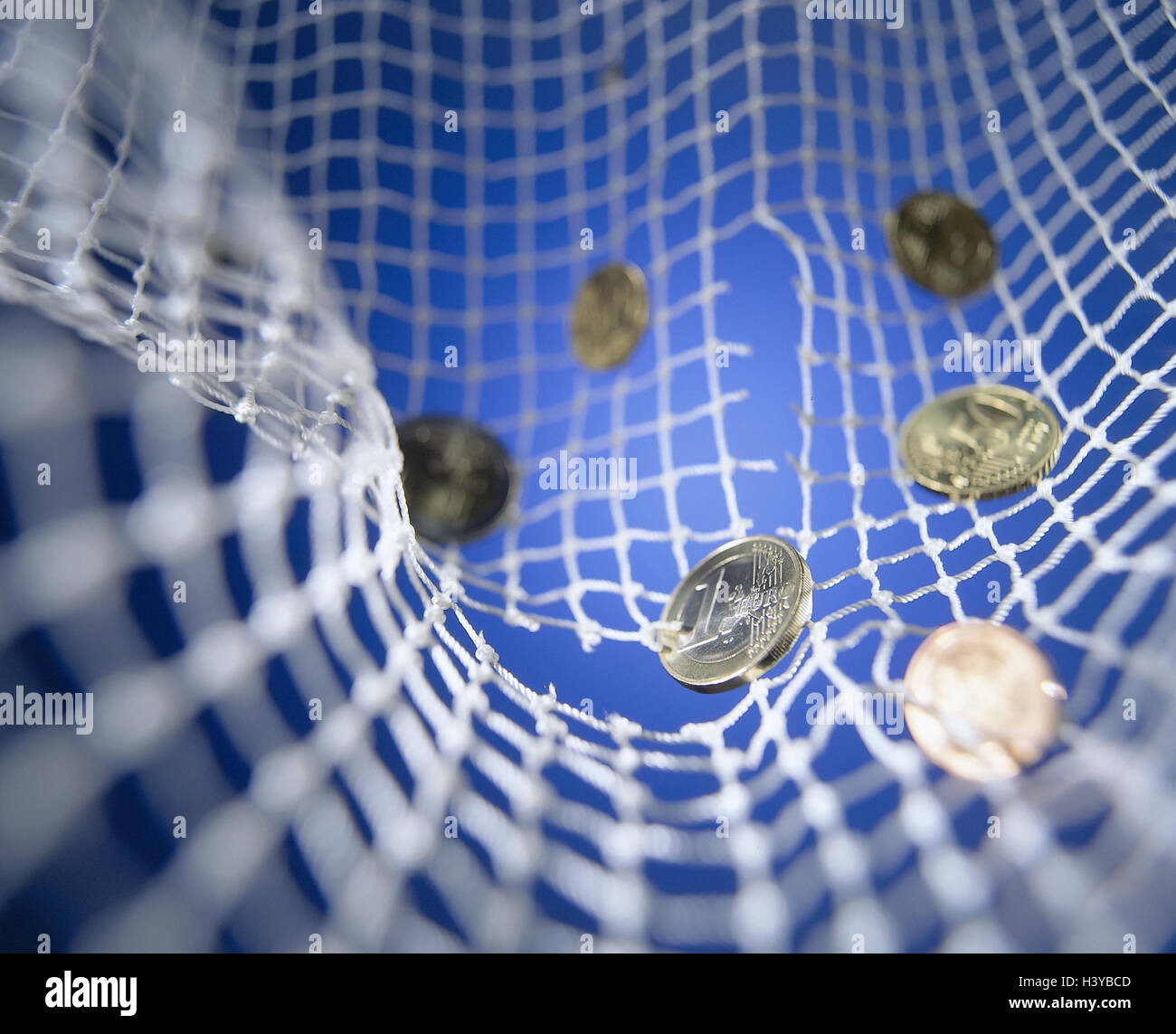 Network, holes, euro coins money, means payment, hard money, coins, coin money, coins, euro, differently, passed away, catch capital, network, hedging, gaps, loopholes, certainly, uncertainly, gap, icon, studio Stock Photo