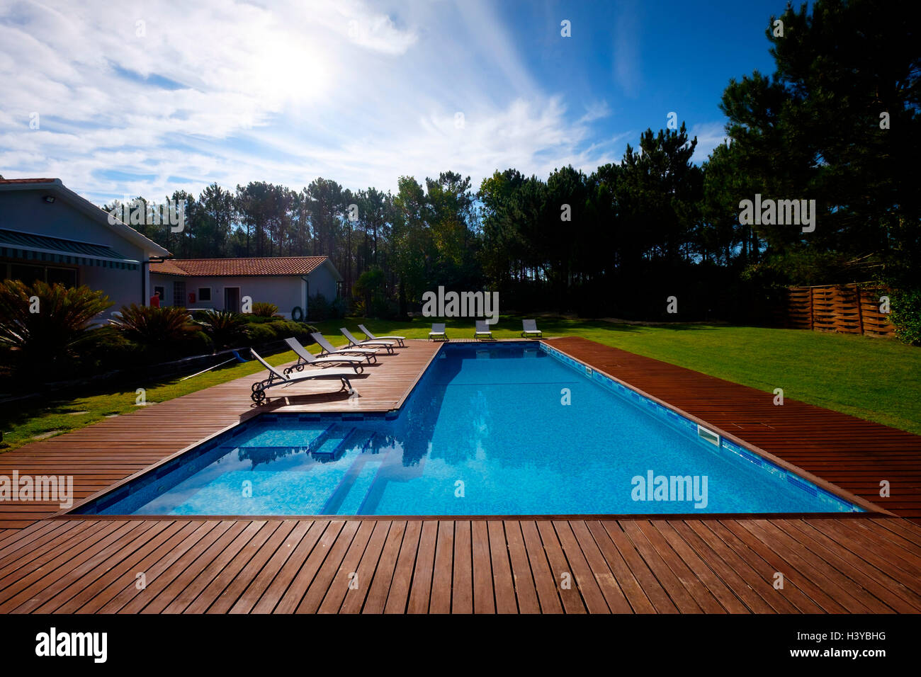 Outdoor swimming pool Stock Photo