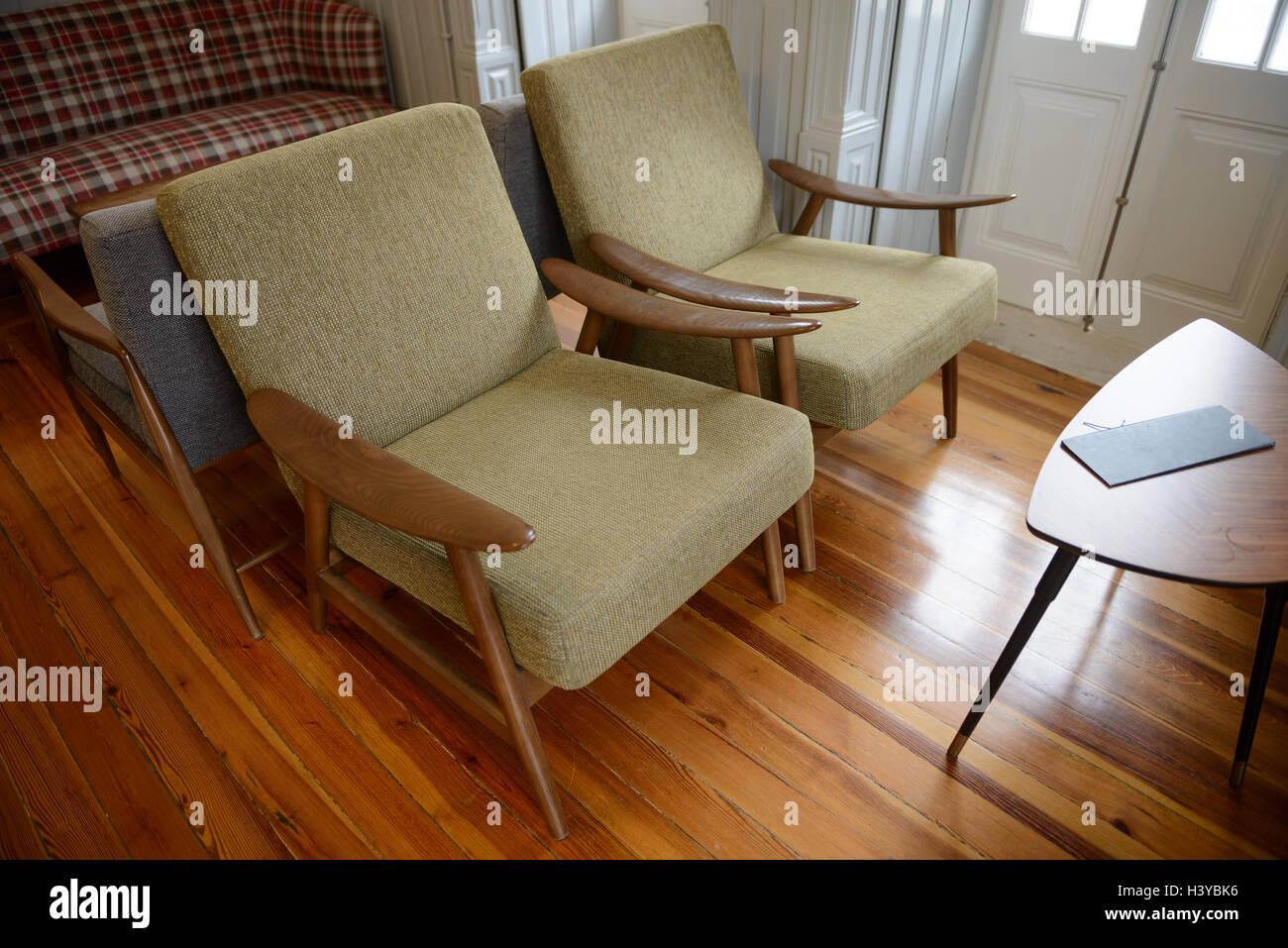 Scandinavian style armchairs Stock Photo