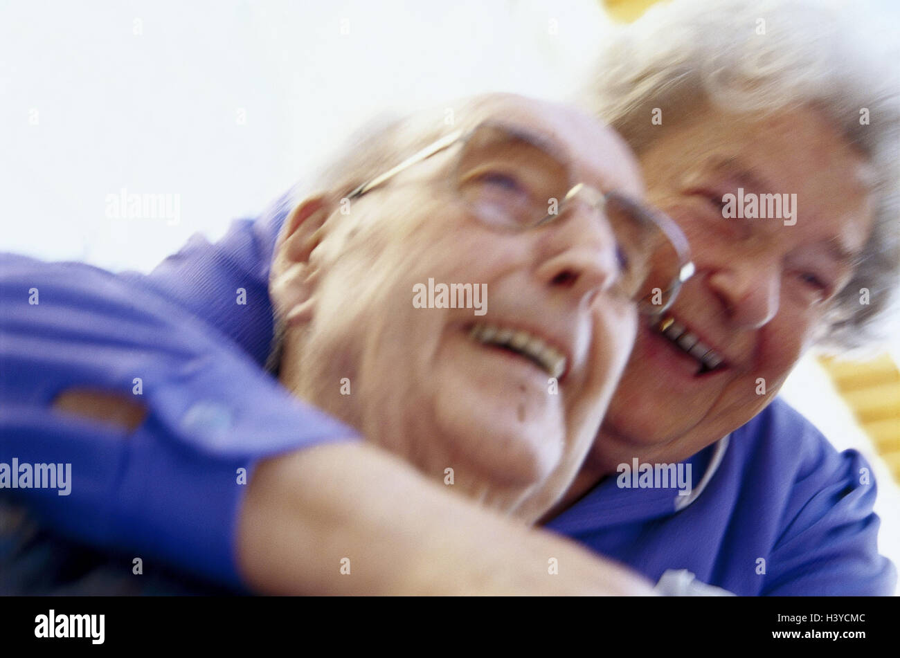 Senior couple, embrace, detail, blur, model released, couple, senior