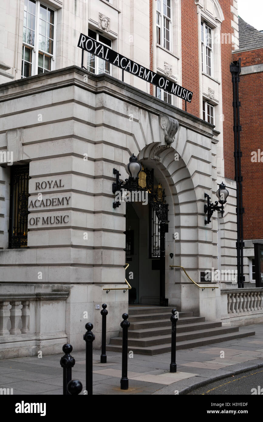 The Royal Academy of Music building entrance, London, UK Stock Photo