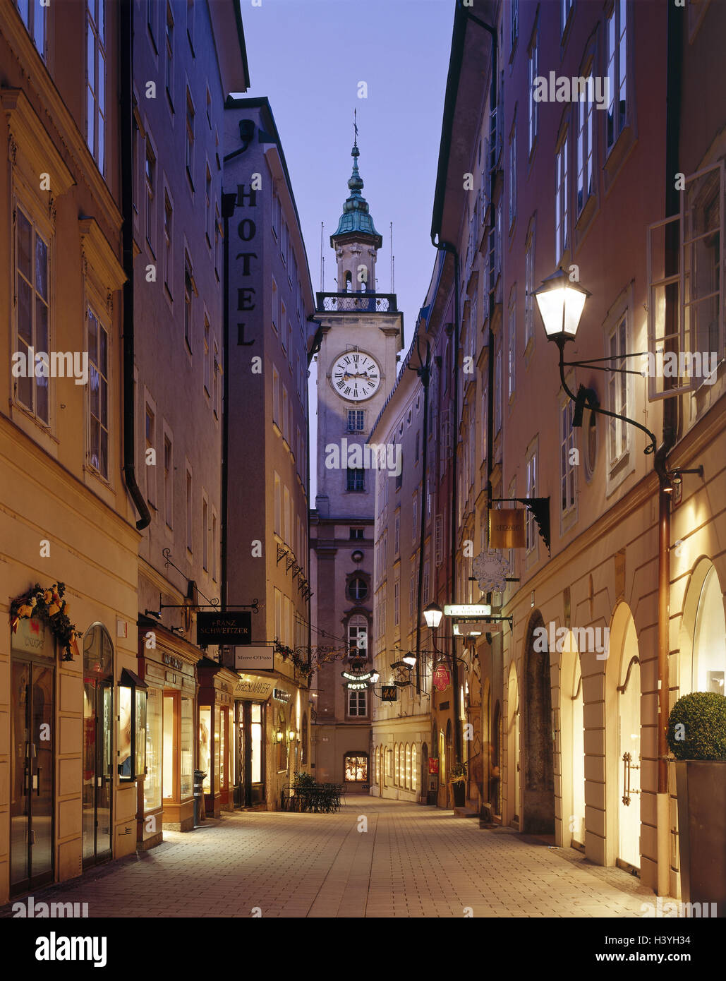 Salzburg city hall clock tower hires stock photography and images Alamy