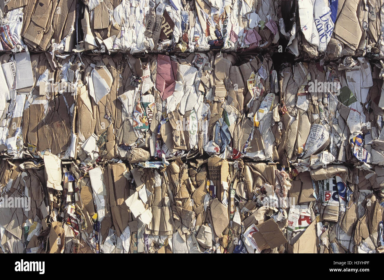 Valuable material, recycling, waste paper, stacked, paper, collection, environment protection
