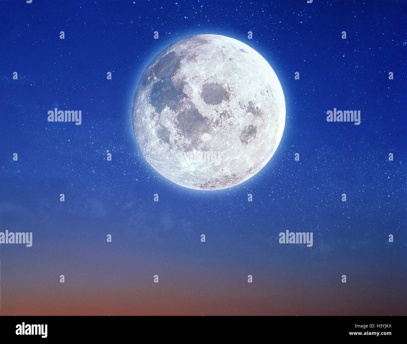 Full moon, [M], moon, crater scenery, planet, universe, heaven, earth ...