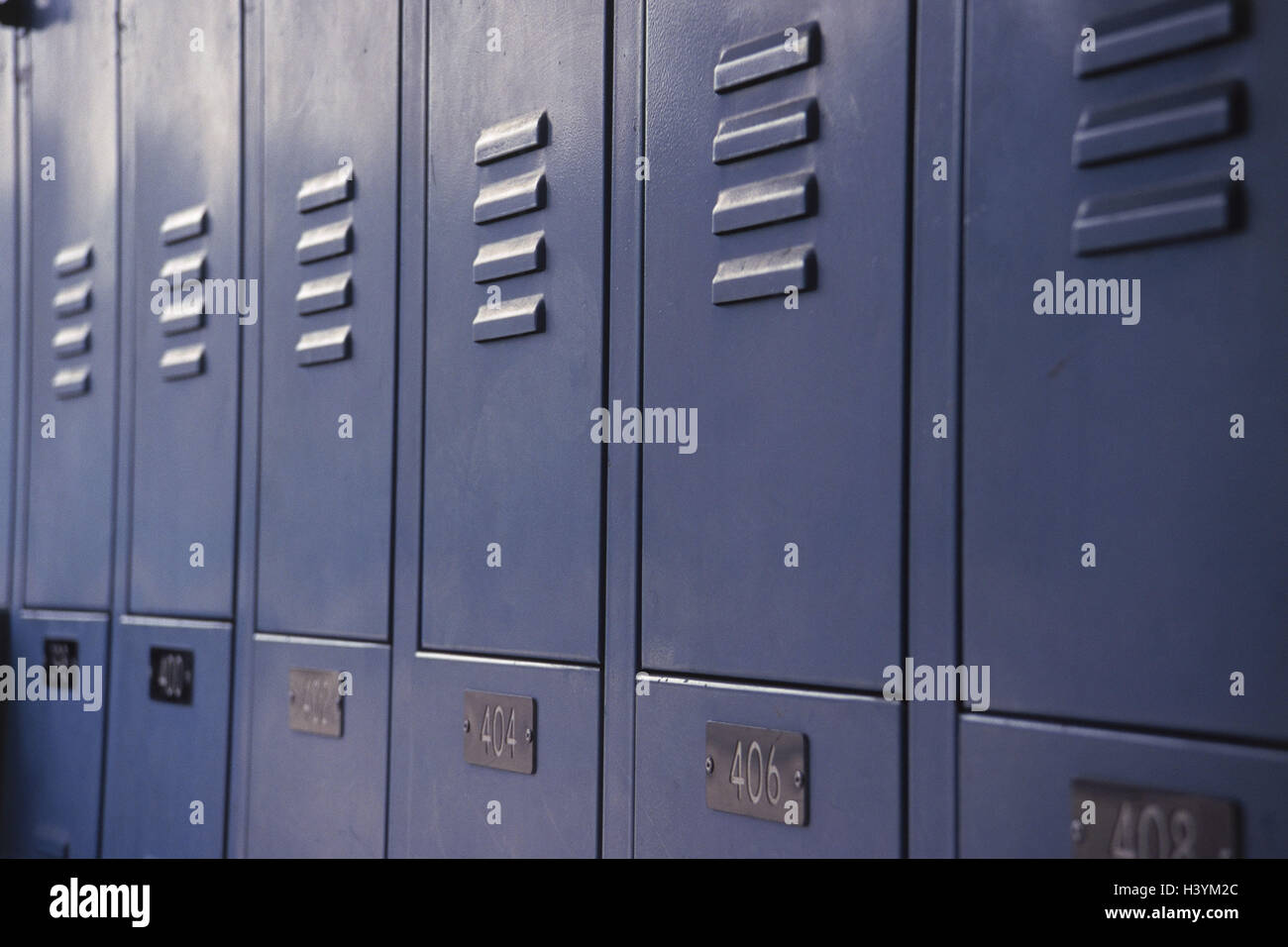 Lockers, numbers, detail, swimmingpool, changing room, locker, blue