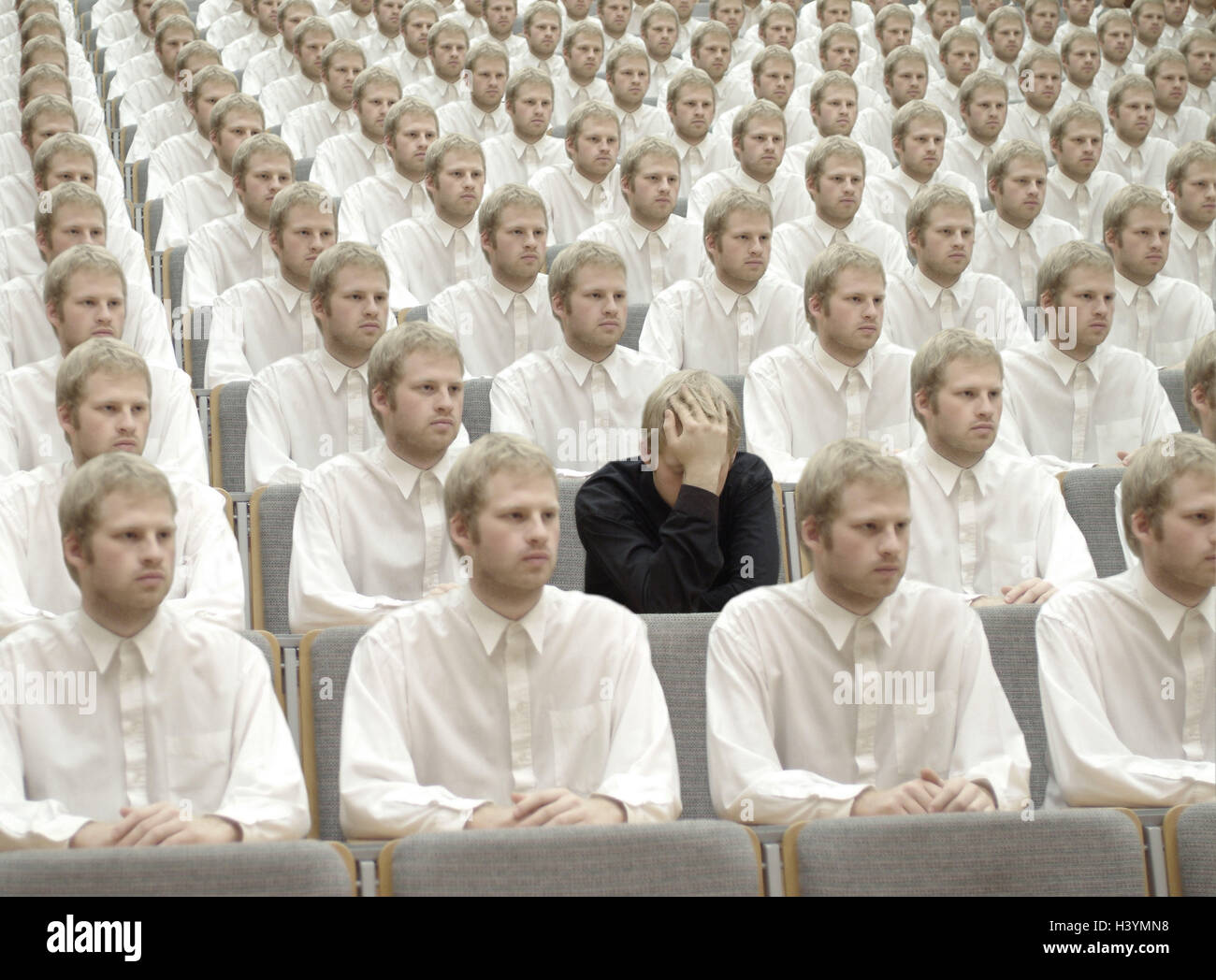 Auditorium, student, carefully, individualist, gesture, depletion ...