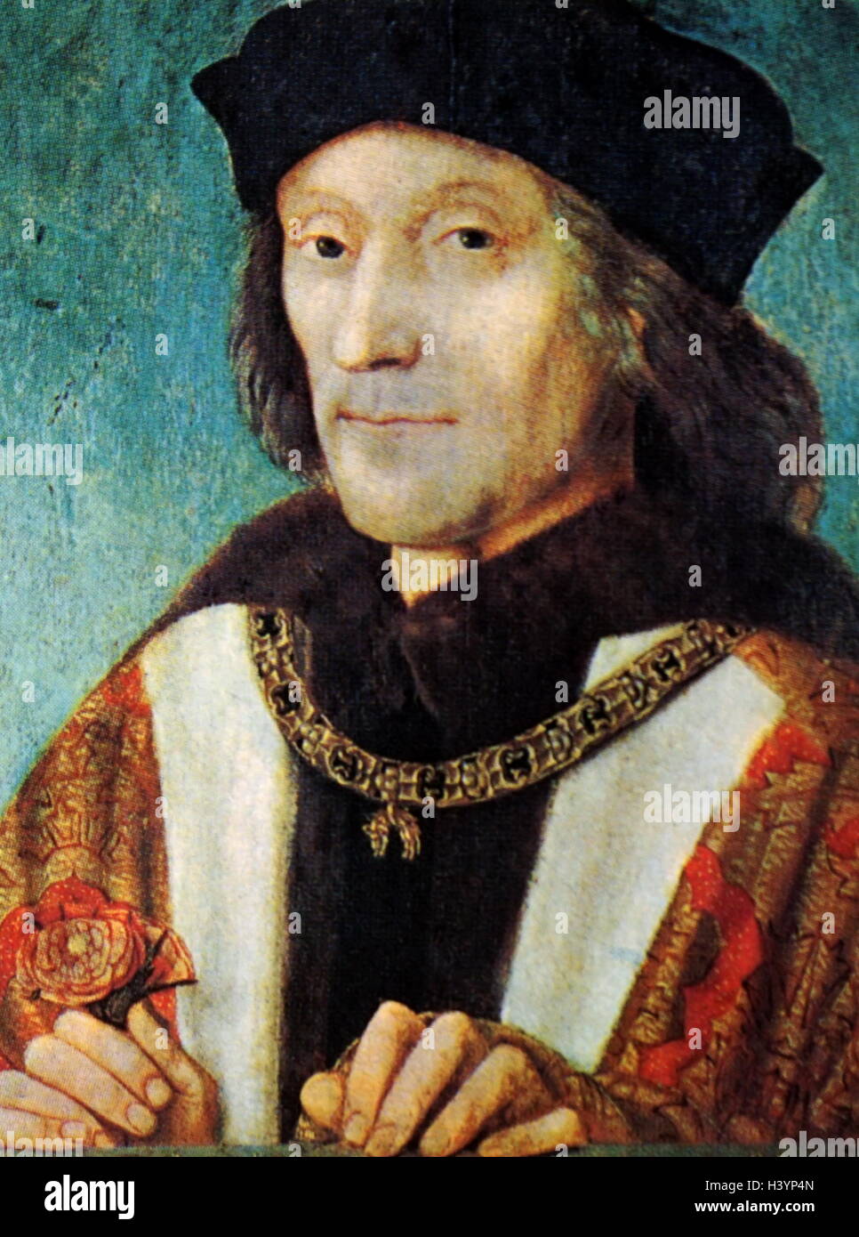 Portrait Henry VII of England (1457-1509) the first Monarch of the House of Tudor. Dated 15th Century Stock Photo