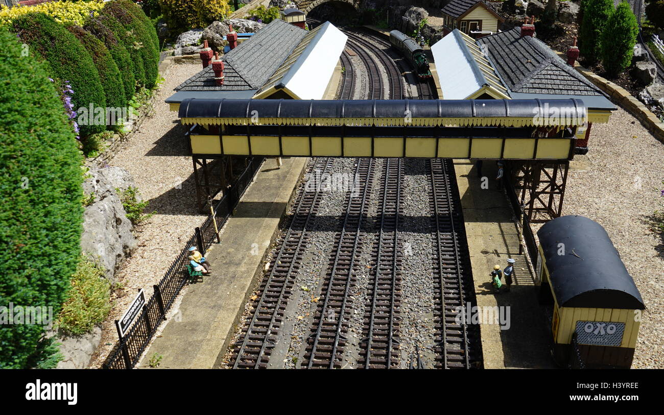 Village railway station at Bekonscot in Beaconsfield, Buckinghamshire