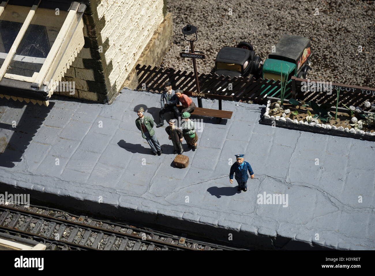 Village railway station at Bekonscot in Beaconsfield, Buckinghamshire