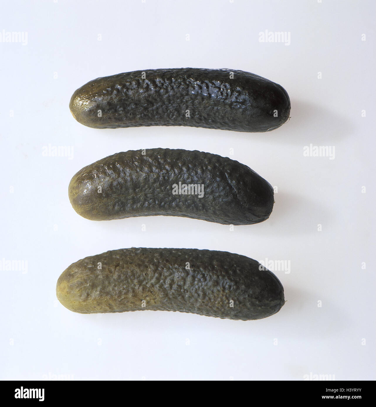 Gherkins, Cucumis spec. Cucumbers, gherkins, three, acidly, Einlegegurken, food, eat, green
