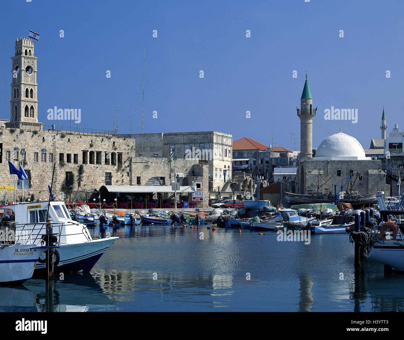 Israel, Eilat, harbour, golf Akaba, port, town, town view, harbour view,  building, boots, fishing boats Stock Photo - Alamy