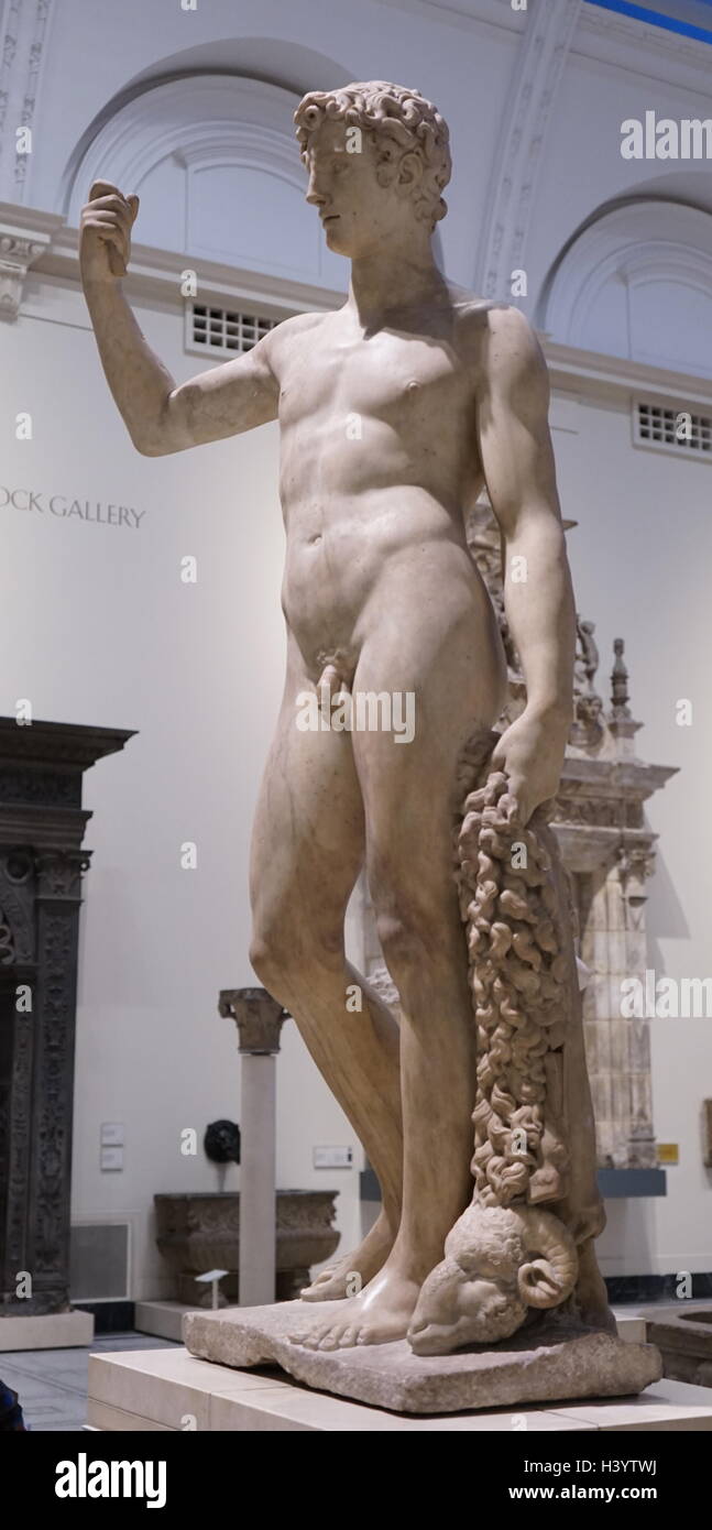 Marble statue of the Greek mythological character Jason. Dated 16th