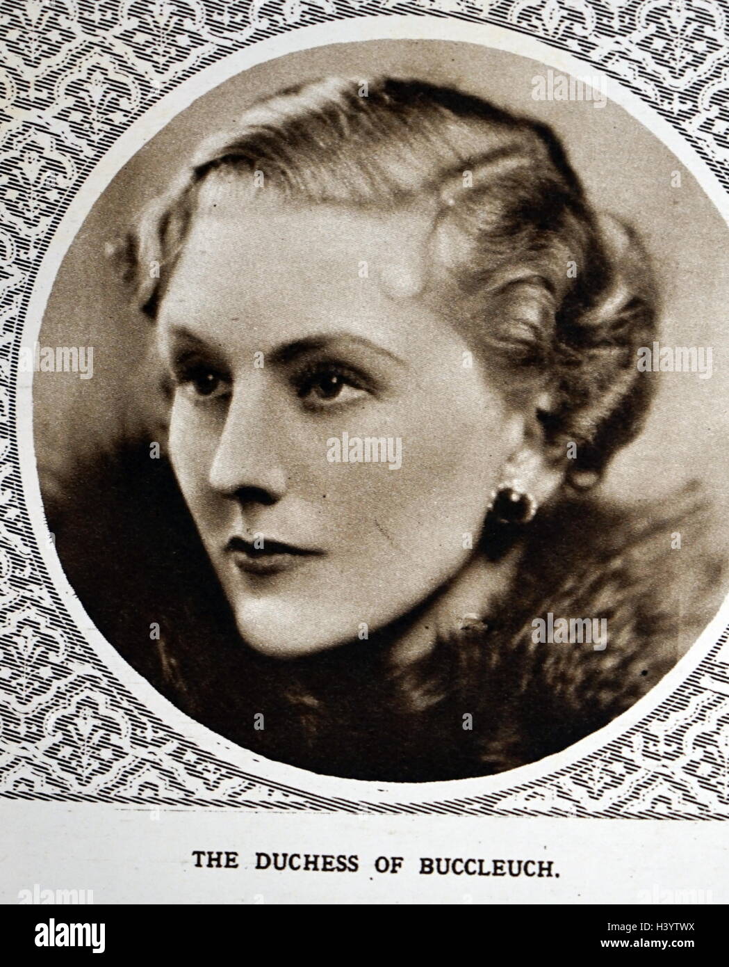 Photograph of Jane Scott, Duchess of Buccleuch (1929-2011) a Fashion model and wife of John Scott, Earl of Dalkeith. Dated 20th Century Stock Photo