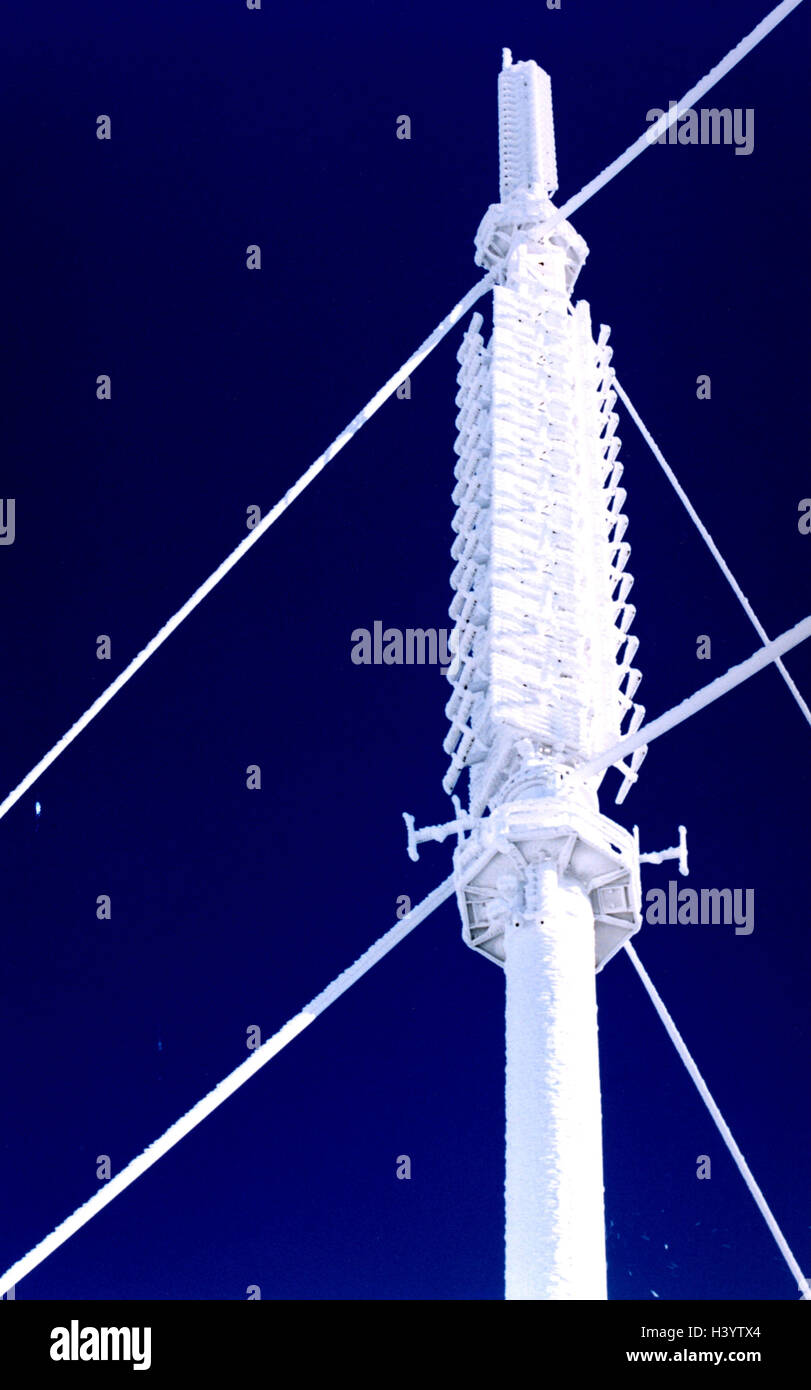 Mast, UHF/VHF, freezes, winter, aerial, radio mast, receiving
