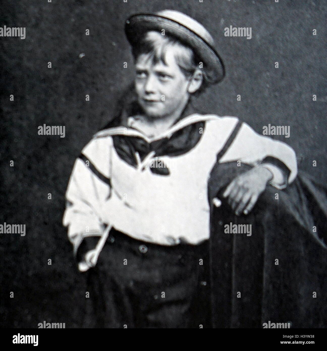 Photograph of King George VI (1895-1952) wearing a sailor suit. Dated 20th Century Stock Photo