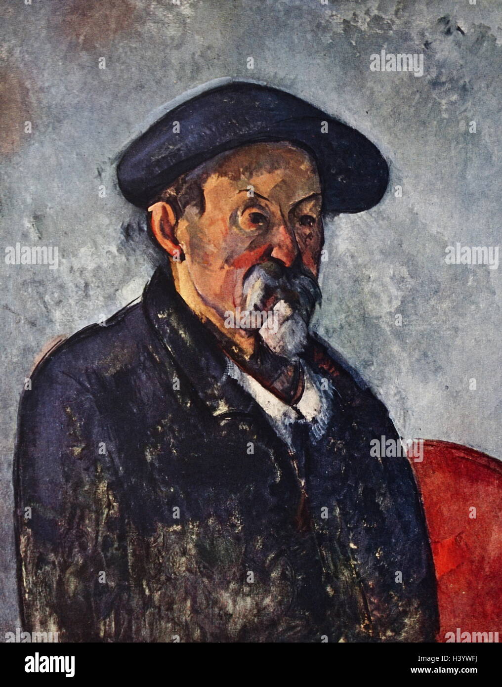 Self-portrait by Paul Cézanne (1839-1906) a French artist and post-impressionist painter. Dated 20th Century Stock Photo