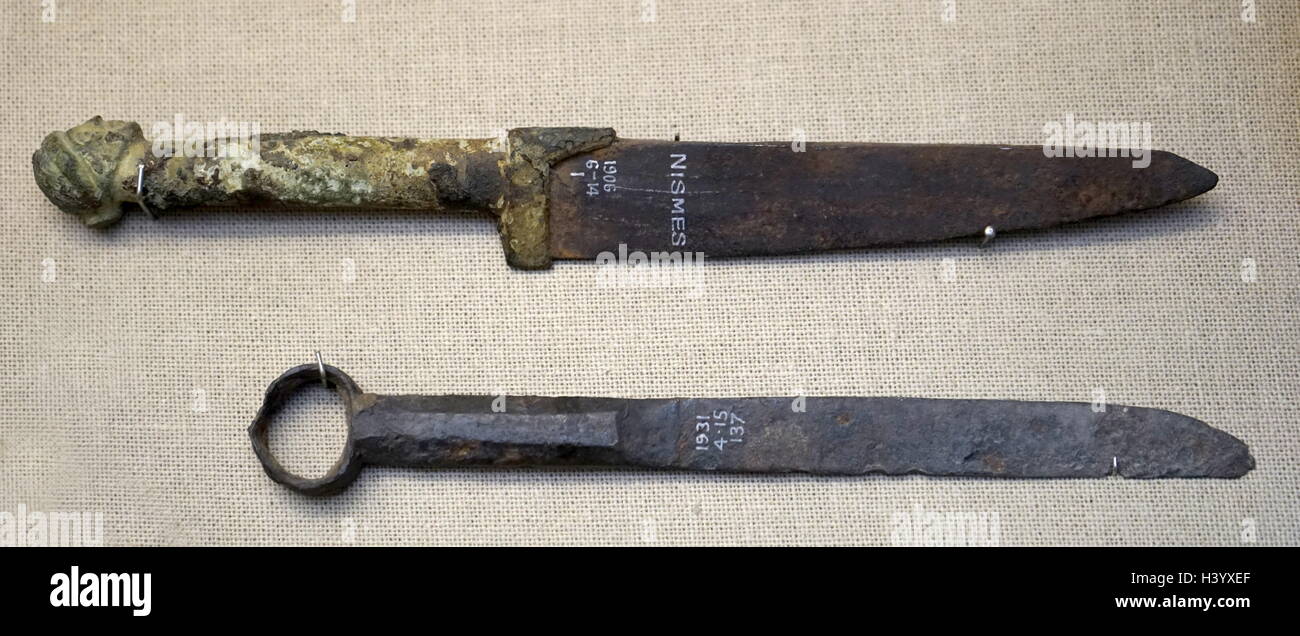 Iron knife and Iron knife with a bronze handle from the 1st Century