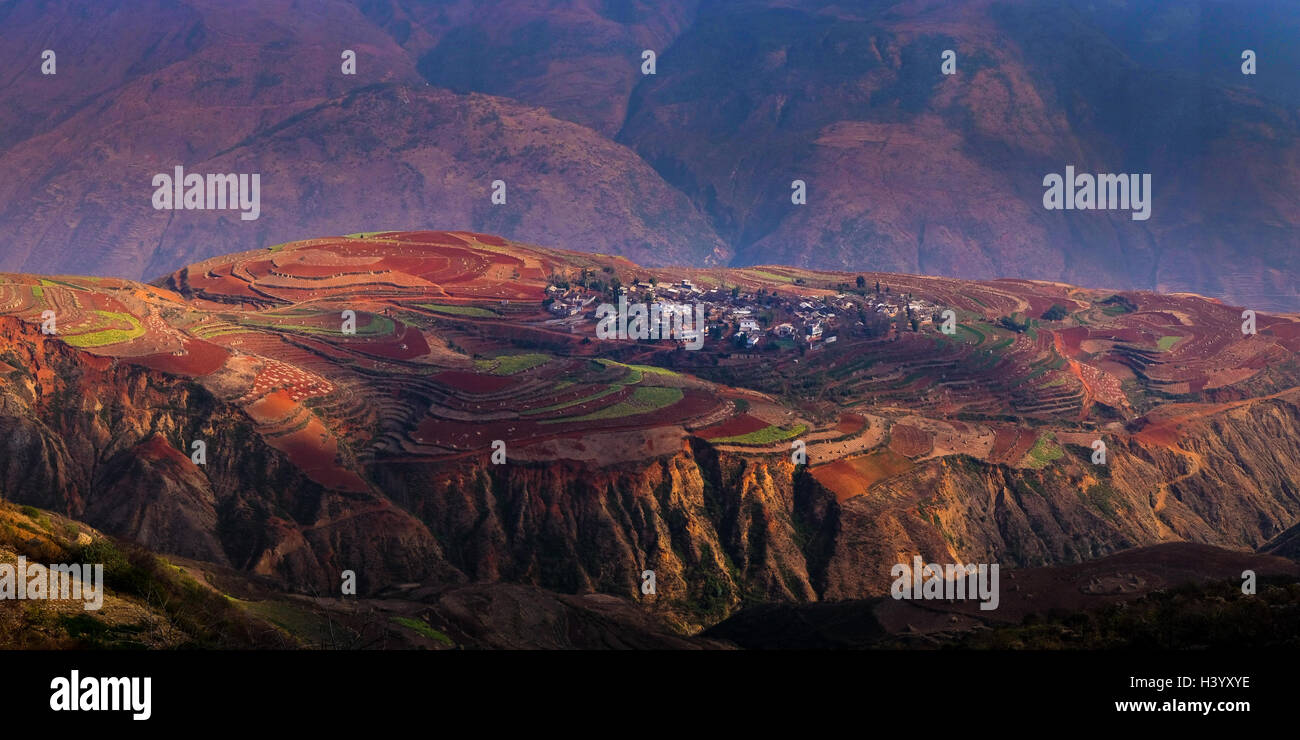 Dongchuan Red Land, Kunming, Yunnan, China Stock Photo