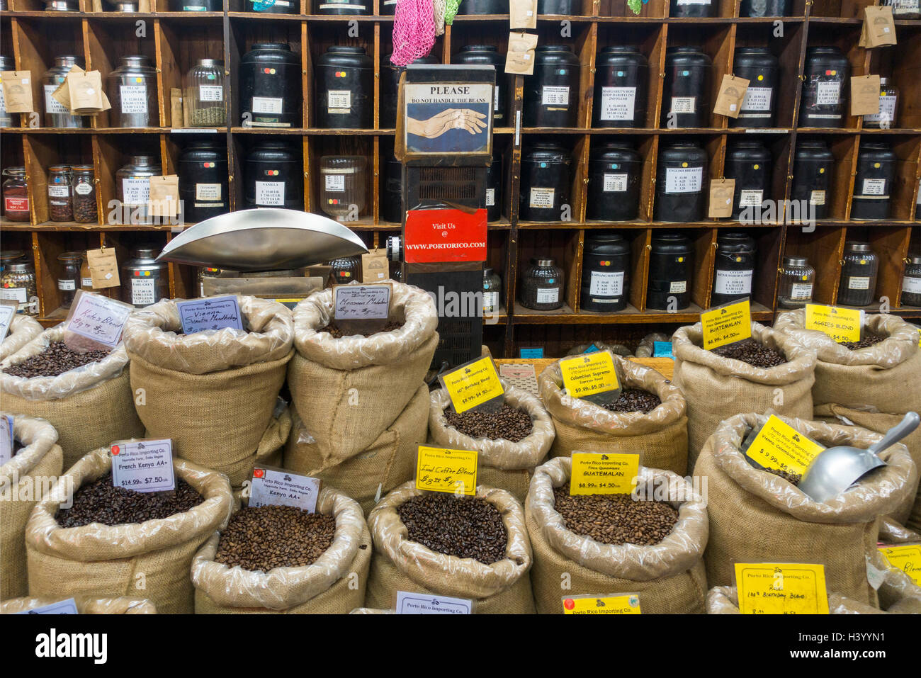 Porto Rico Coffee Importing Company Nyc Store Shop Stock Photo Alamy