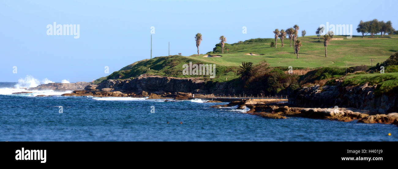 Golf course at Malabar beach (Sydney, NSW, Australia) Stock Photo