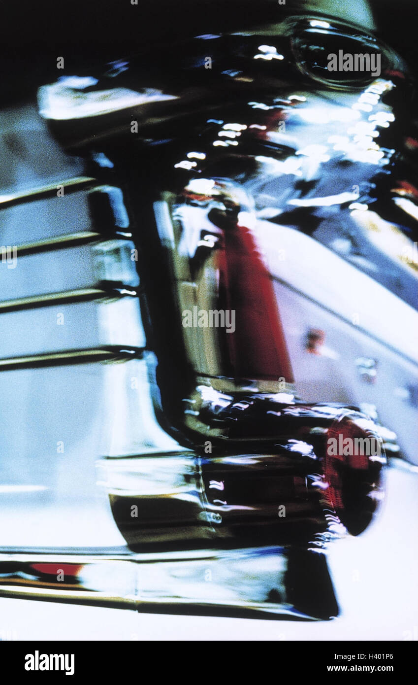 Old-timer, detail, rear light, car, vehicle, old, nostalgically